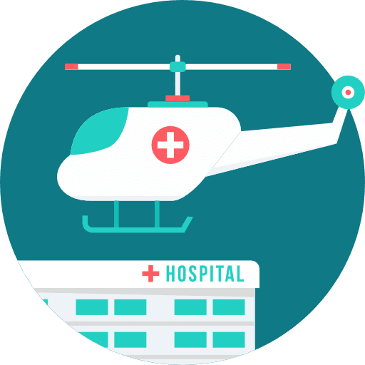 Helicopter transportation emergency aircraft icon