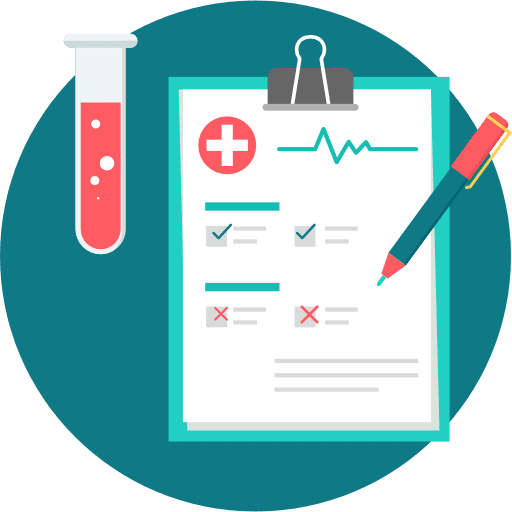 Medical history medical medical history blood test icon