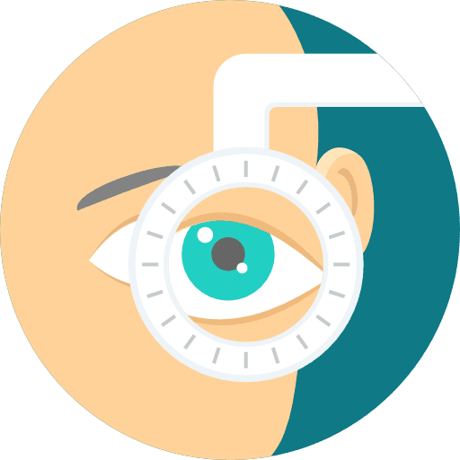 Ophthalmology medical people eye icon