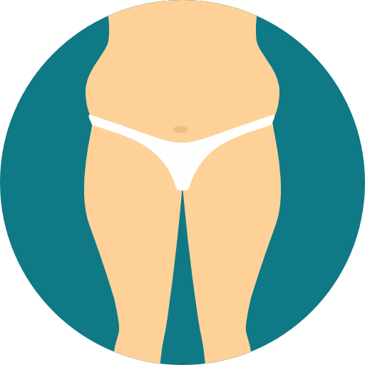 Fat body parts obesity anatomy icon