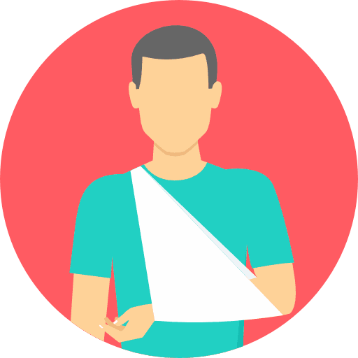 Fracture injury fracture healthcare and medical icon