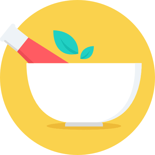Mortar medical chemical pestle icon