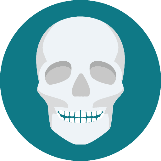 Skull anatomy healthcare and medical dead icon