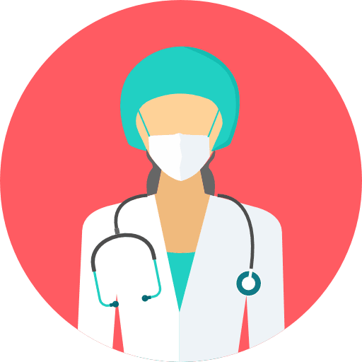 Surgeon people woman doctor icon
