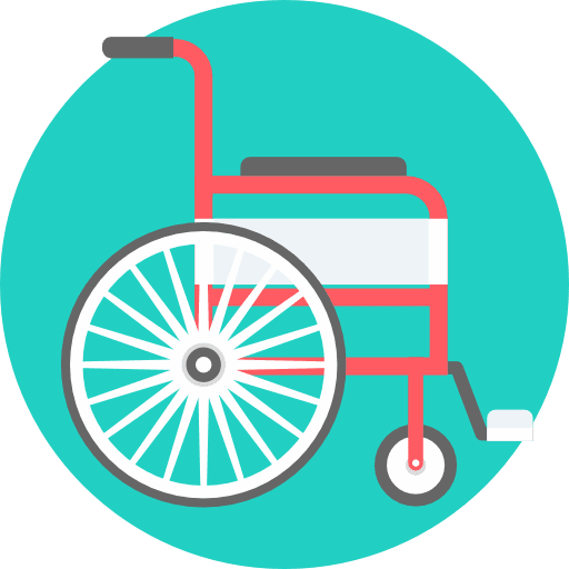 Wheelchair disabled healthcare and medical handicap icon