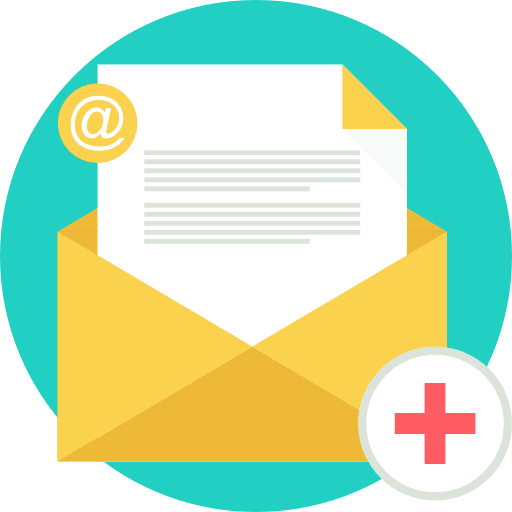 Mail envelopes healthcare and medical mail icon