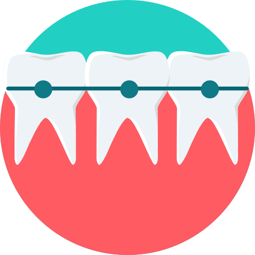 Braces healthcare and medical dentist teeth icon