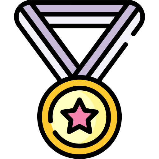 Medal winner achievement reward icon