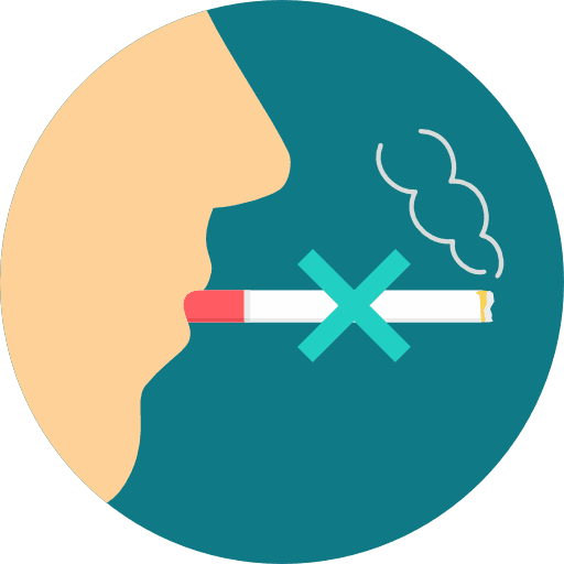 No smoking cigarette signaling forbidden icon