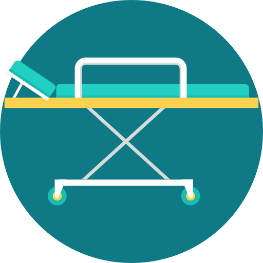 Stretcher healthcare and medical medical assistance hospital icon