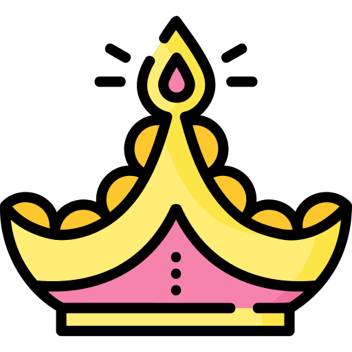 Crown gem monarch royal icon