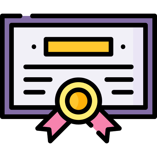 Diploma education graduation certification icon