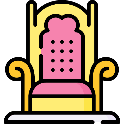Throne monarch throne seat icon