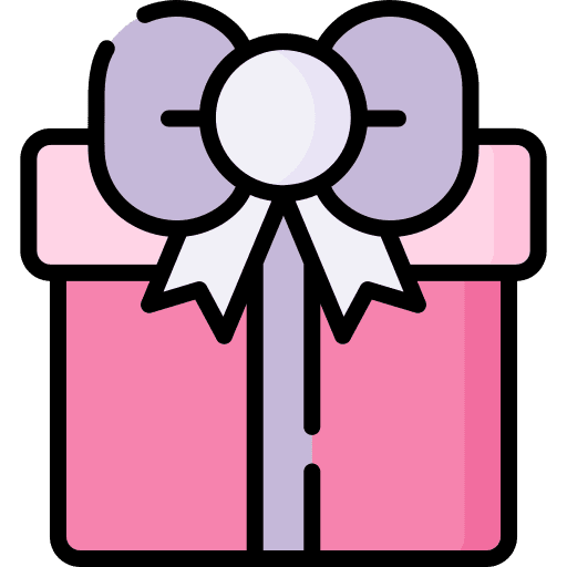 Gift suprise box ribbon icon Gift suprise box ribbon icon