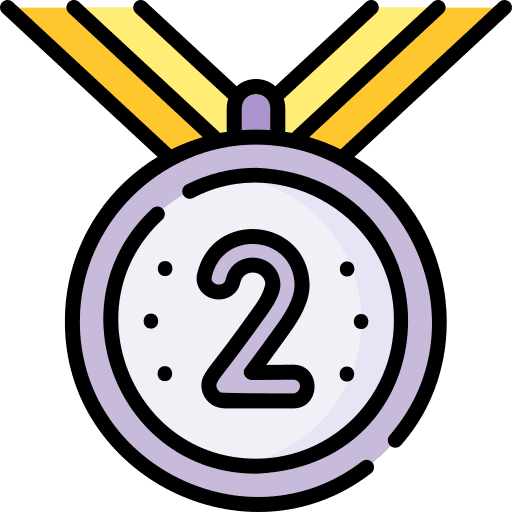 Medal winner award second icon Medal winner award second icon