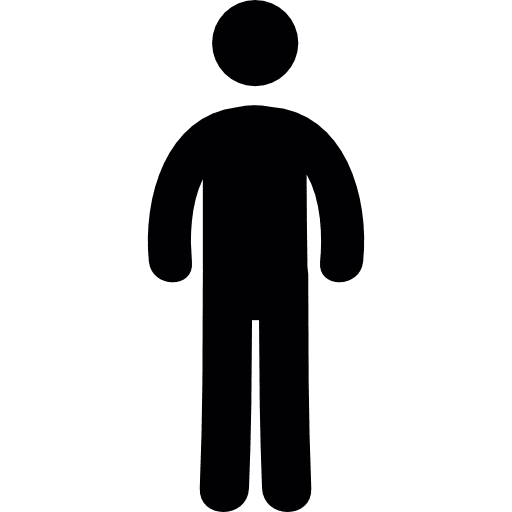 Standing up man  person standing avatar figure icon