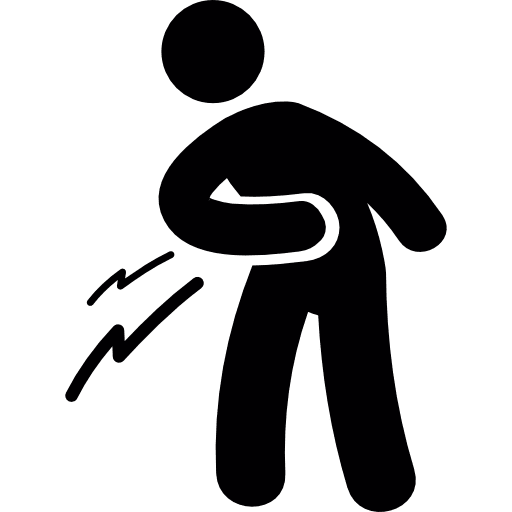 Stomach ache sick person no sick people pain icon