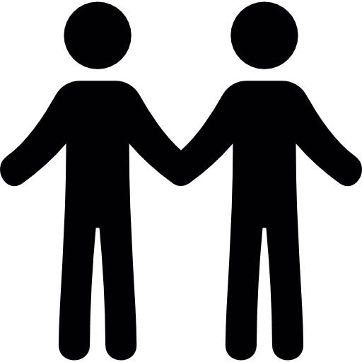 Couple hands people people together icon