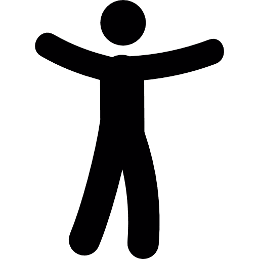 Man with open arms silhouette human person icon