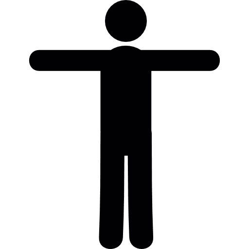 Crucified pose open posing extended icon