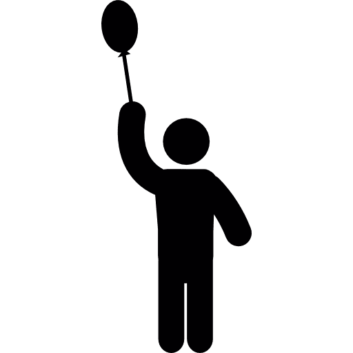 Boy with balloon balloon people child icon