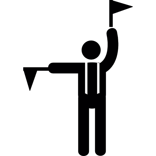 Flag semaphore language people flags language icon