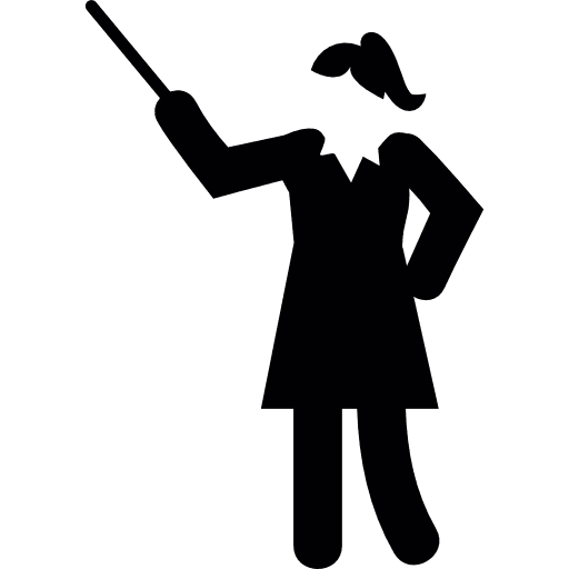 Woman teaching skirt educator teacher icon