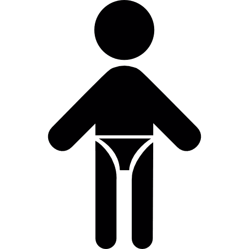 Baby with diaper diaper son people icon