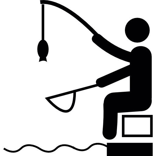 Fisher fishing sea fisher fishing icon