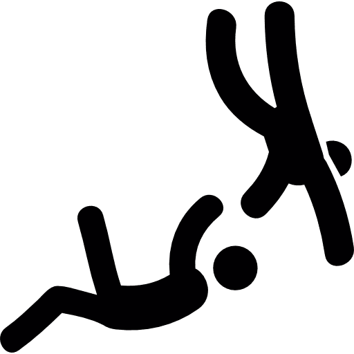 Two men practicing karate martial arts karate judo icon