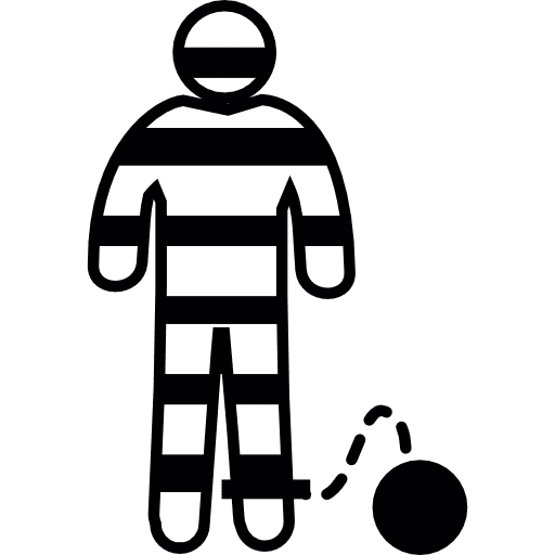 War prisioner jail convict people icon