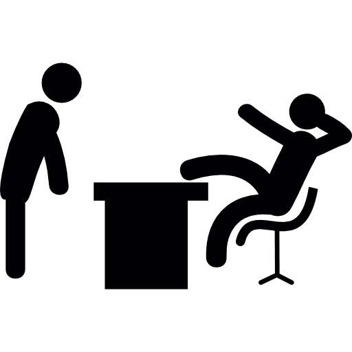 Boss office chief conversation work icon