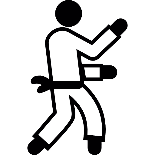 Karate fighter japanese martial arts uniform icon