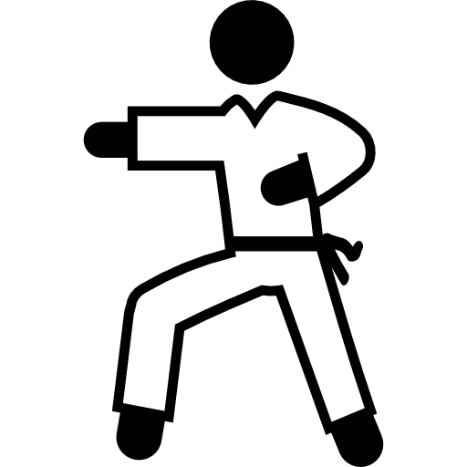 Karate japanese fighter uniform icon