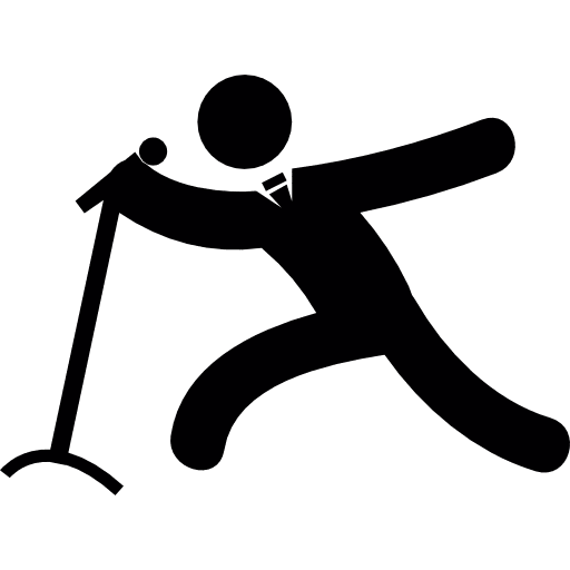 Man singing people audio music icon