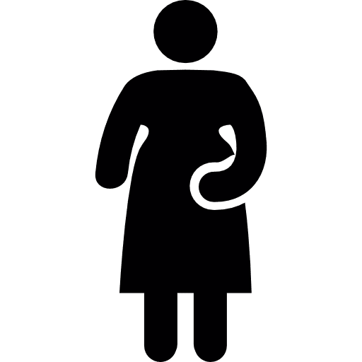 Woman standing up woman skirt female icon