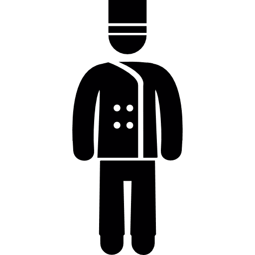 Bellhop hotel service luggage icon