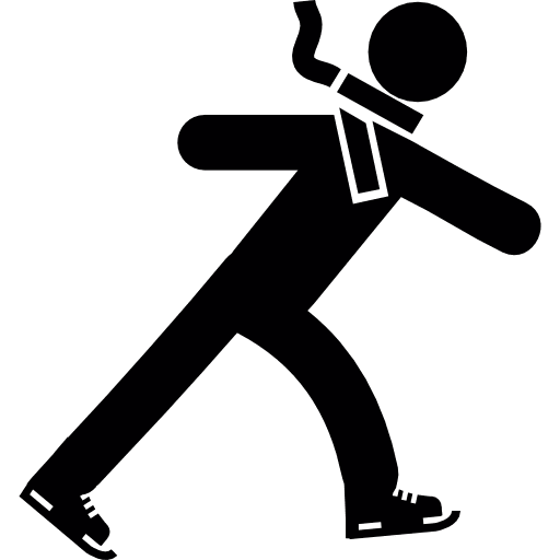 Ice skater skates sports sport icon