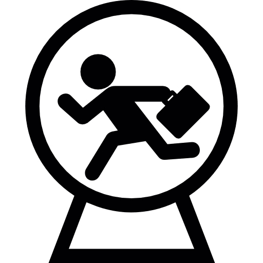 Businessman inside a ball circle suitcase business icon