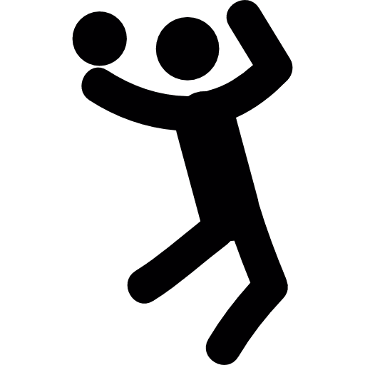 Man playing volleyball volleyball ball sports icon