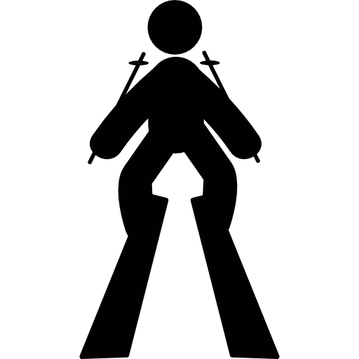 Man skiing skiing sports winter season icon