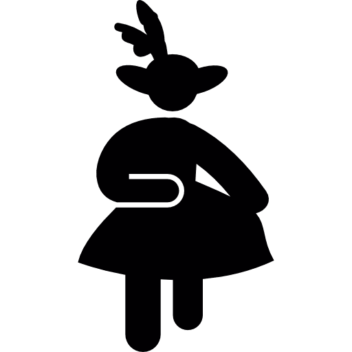 Medieval lady people dress lady icon