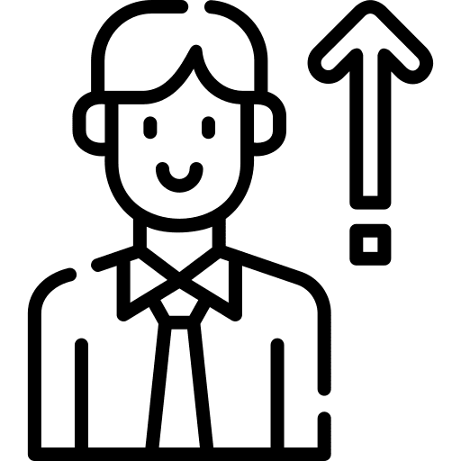 Growth evolve worker black hair icon Growth evolve worker black hair icon