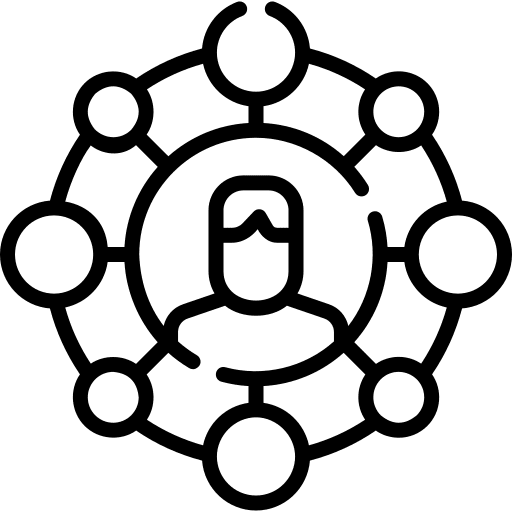 Leadership organization composition connection icon Leadership organization composition connection icon