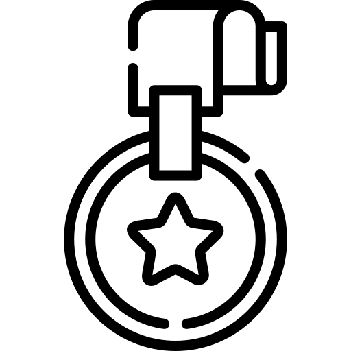 Medal sports and competition star certification icon Medal sports and competition star certification icon