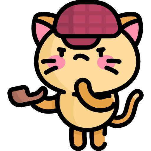 Kitty breed cat detective icon Kitty breed cat detective icon