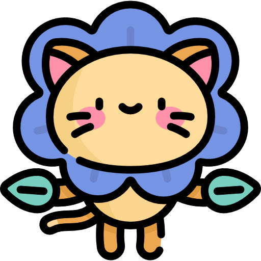 Kitty feline cute flower icon Kitty feline cute flower icon