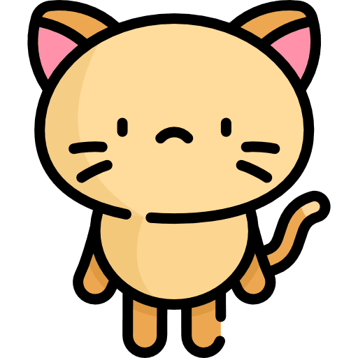 Kitty sad feline cute icon Kitty sad feline cute icon
