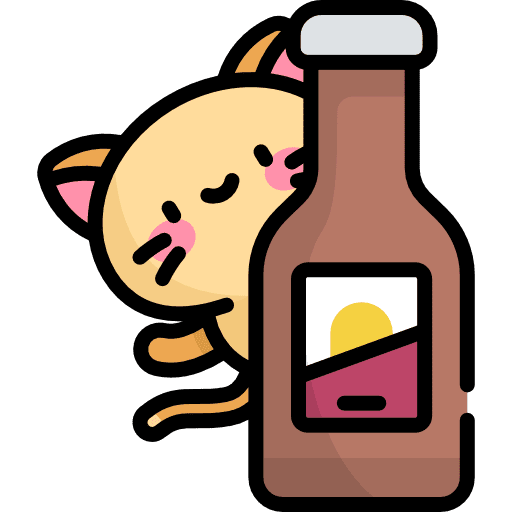 Kitty beer domestic breed icon Kitty beer domestic breed icon