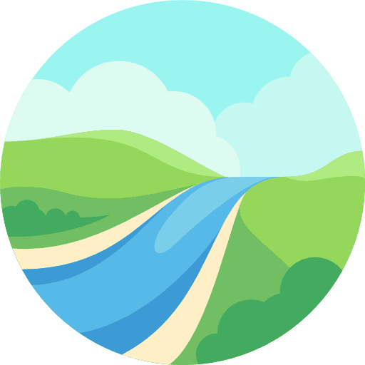 River landscape river nature icon